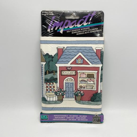 New Lot 3 IMPACT Self Adhesive 5 Yard Wallpaper Border Country Bakery TTCS1006B - Picture 2 of 8